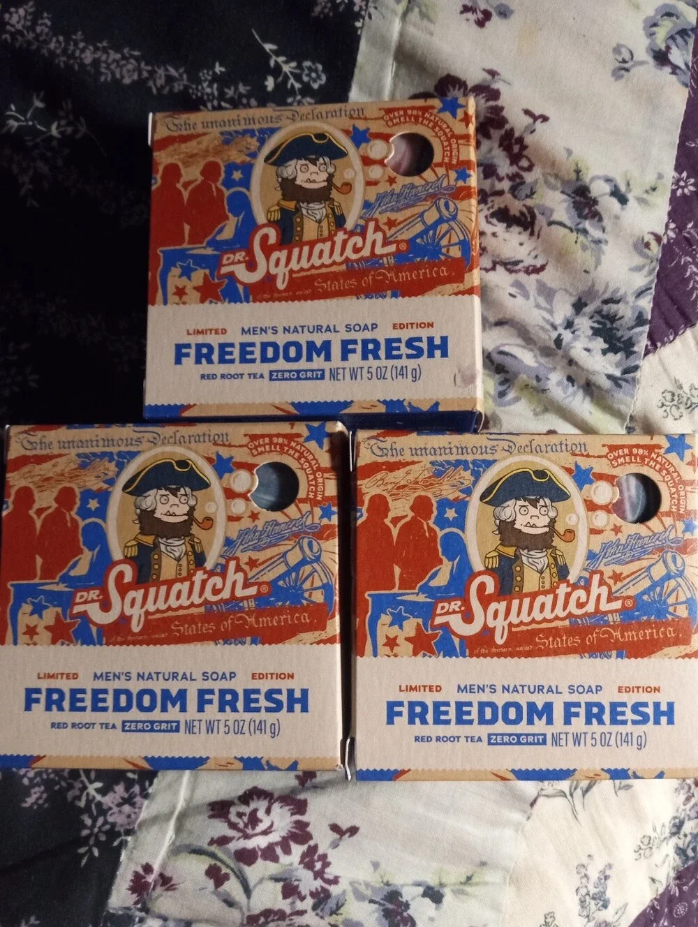 Freedom Fresh Men's Natural Soap - Red/Blue